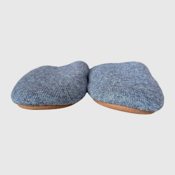 Naked Cashmere Love Mule Slippers in Smoke Gray with Silver Heart Size Medium - Picture 8 of 14